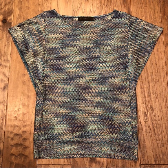 🎉3/$15 The Limited Chevron Butterfly Sleeve Top - Picture 4 of 8